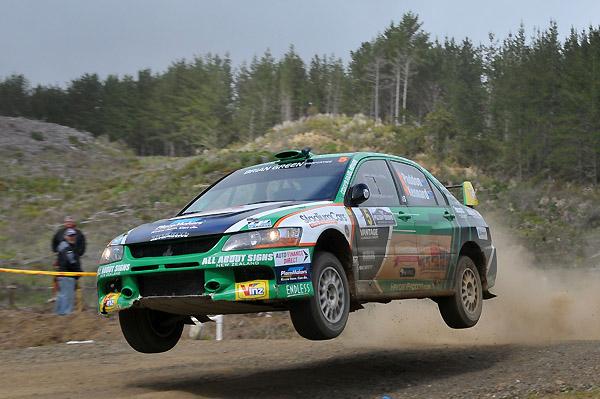 Hayden Paddon and John Kennard are going all out to win at Rally Wairarapa to take their third NZRC title.